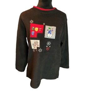 Premier Black Christmas Holiday Sweatshirt‎ Small